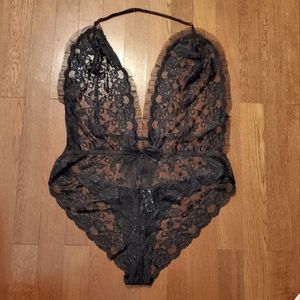 Adore Me 4X Plus Size Black Lace Body Suit
